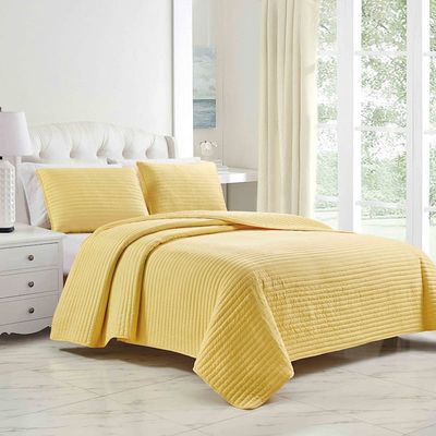 Yellow 3-Piece Quilt Set, King