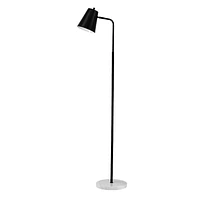 Black Metal with Marble Base Floor Lamp, 55"