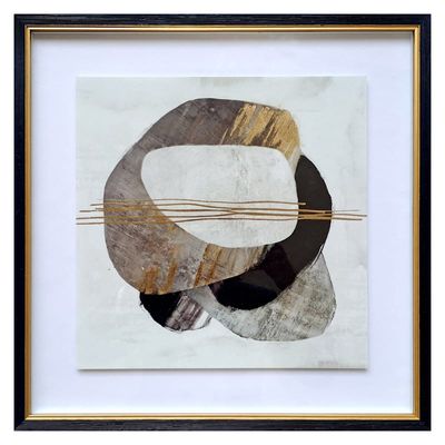 Glass Framed Through Dimensions Foiled Wall Art, 17"