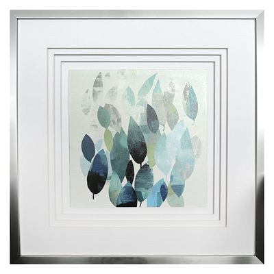 21X21 Leaf Mural Abstract Under Glass Art