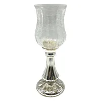 Mercury Glass Hurricane Candle Holder