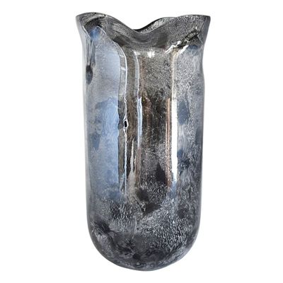 Laila Ali Black & Silver Glass Vase, 16"