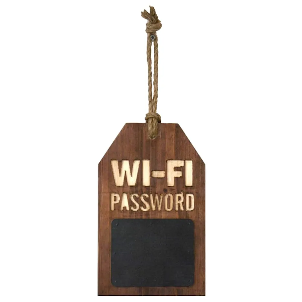 Wifi Password with Rope Hanger Wall Sign, 6x16