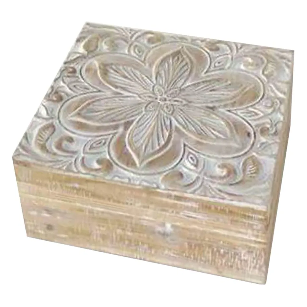 Carved Wood Box, Large