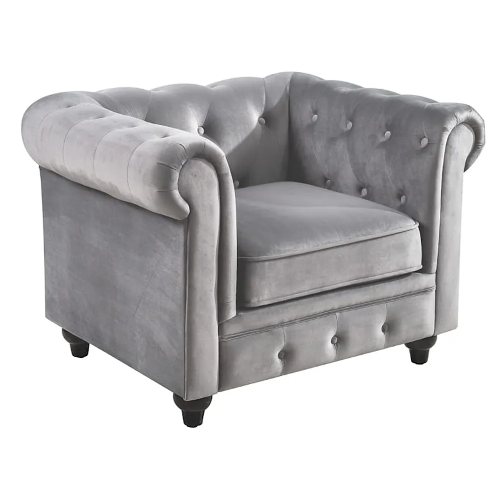 Providence Norfolk Tufted Accent Chair, White