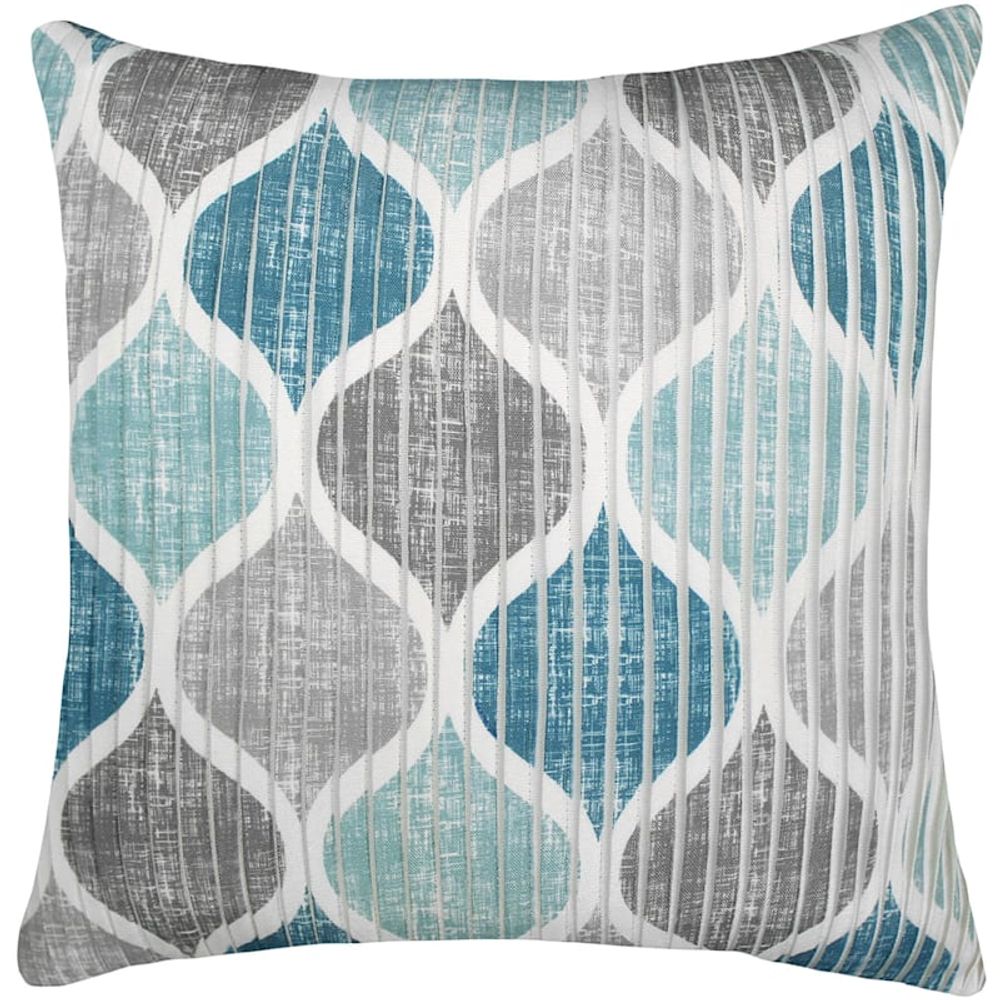 Hollis Turquoise Pleated Throw Pillow, 18