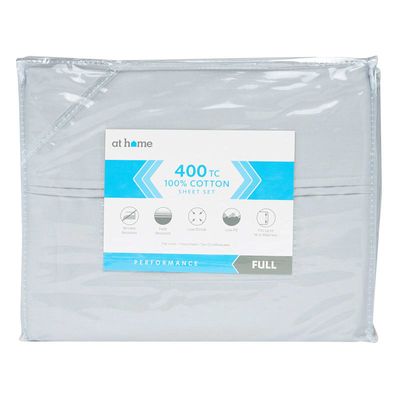 Light Grey 400 Thread Count Cotton 2-Piece Pillow Case Standard