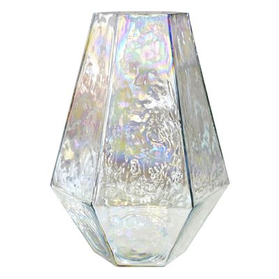 Iridescent Glass Vase, 12"