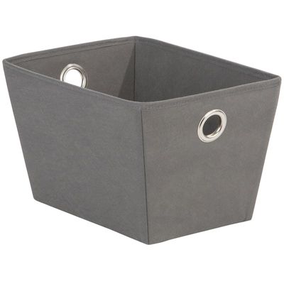 Tapered Storage Tote, Gray