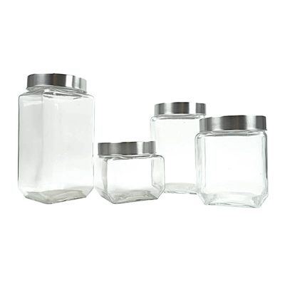 Set of 4 Mini Optic Spice Jars, 4oz