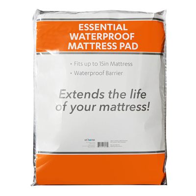Essentials Waterproof Mattress Pad Twin