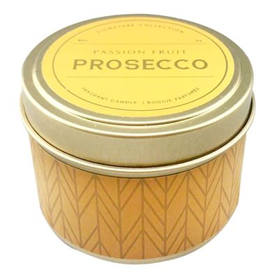 Passion Fruit Prosecco Scented Tin Jar Candle, 3oz