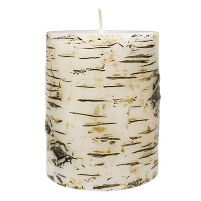 Birch Unscented Pillar Candle