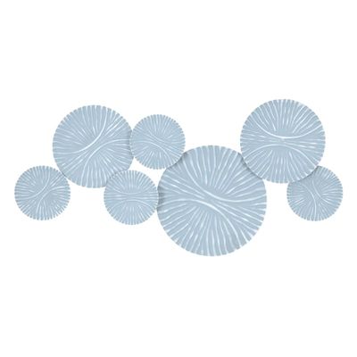 Ty Pennington Blue Medley Plates Centerpiece Wall Art, 34x17