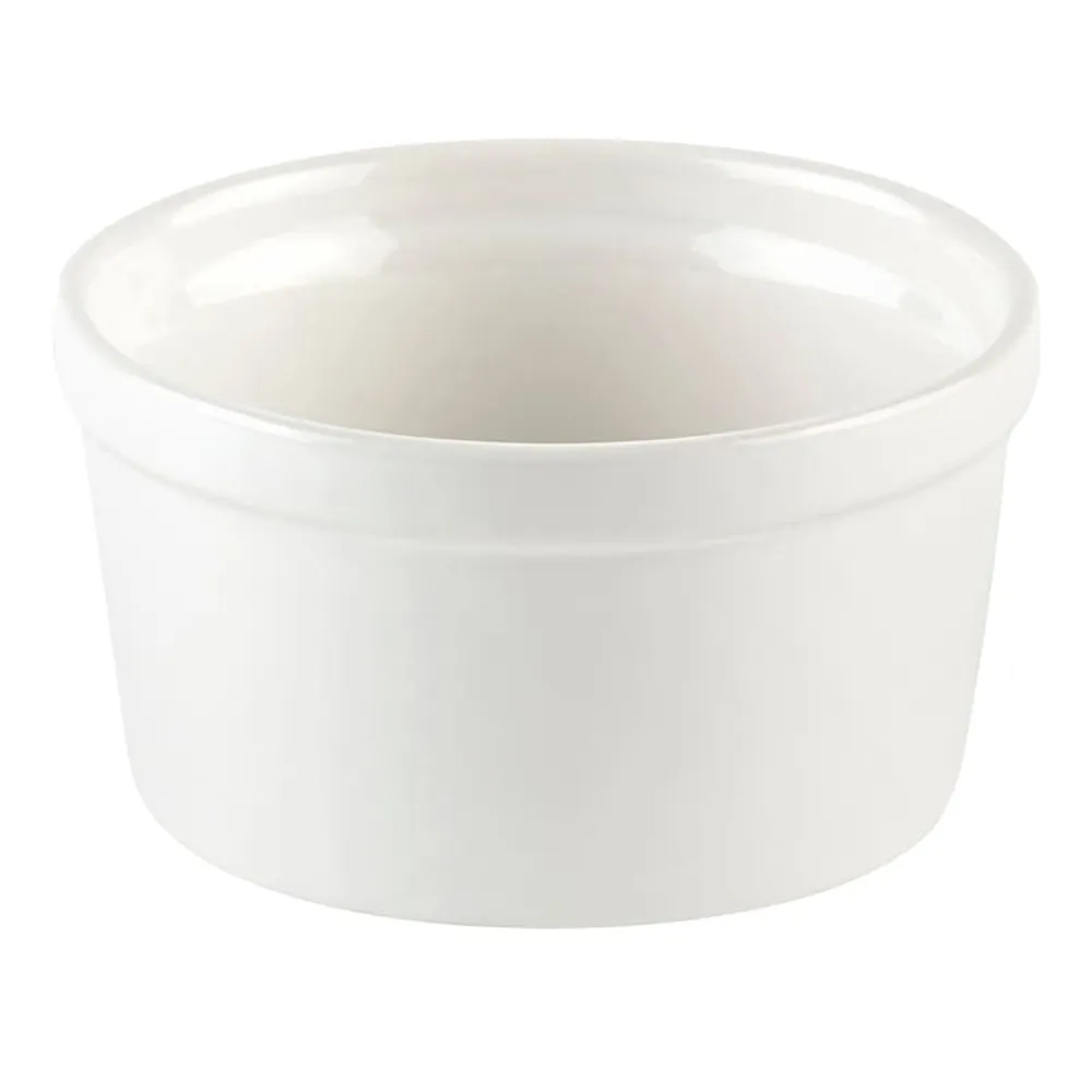 White Ceramic Ramekin, 3.5"