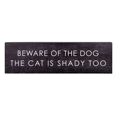 28X8 Beware Of The Dog Wall Art