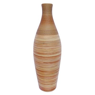 Natural Rattan Floor Vase, 31"