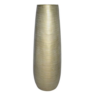 Gold Striated Floor Vase, 36"