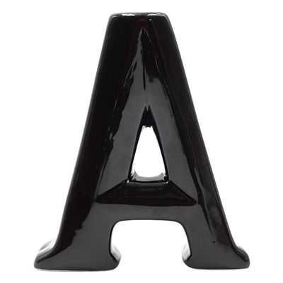 6" Black Ceramic Letter