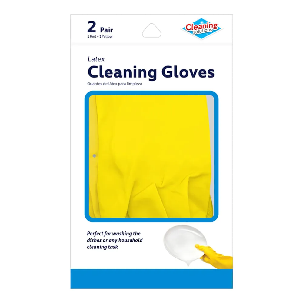 2-Pair Latex Cleaning Gloves