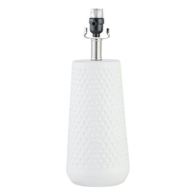 White Tapered Ceramic Accent Lamp, 17"