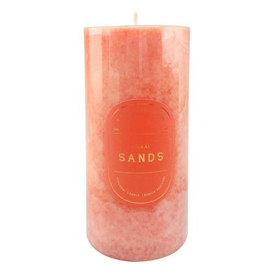 3X6 Coral Sands Scented Pillar Candle