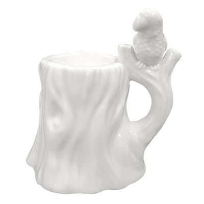 White Bird on Tree Candle Holder, 5"