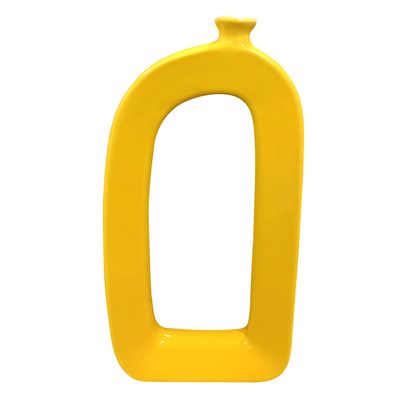 Riley Yellow Open Ceramic Vase