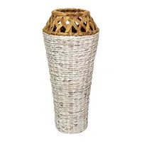 White Woven Vase, 24"