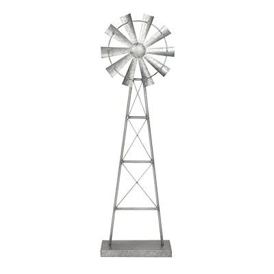 34In Windmill Metal Decor