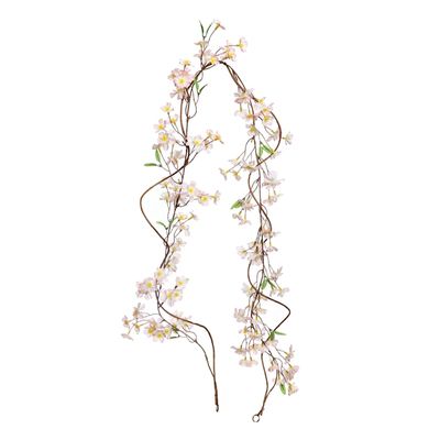 Hanging Pink Peach Blossom Flowers, 72"