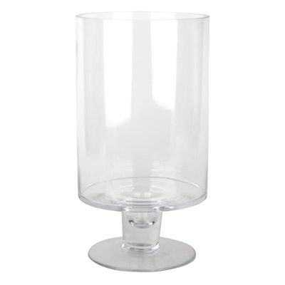 Glass Candle Holder, 9"