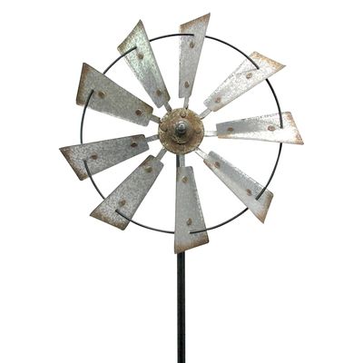 Metal Windmill Wheel Stake, 41"