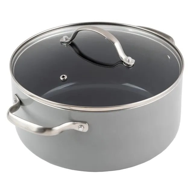 at Home Speckled 5 qt Black Dutch Oven