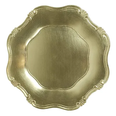 Shiny Gold Scalloped Charger Plate