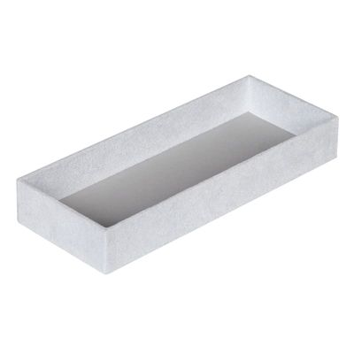 Laila Ali Gray Suede Desktop Organizer