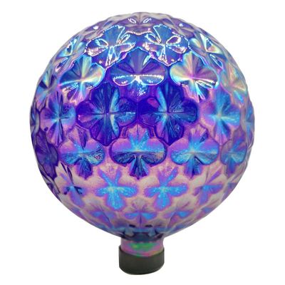 Iridescent Purple Glass Gazing Ball, 10"