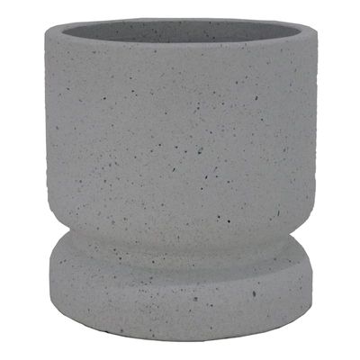 Terrazzo White Speckled Round Pot