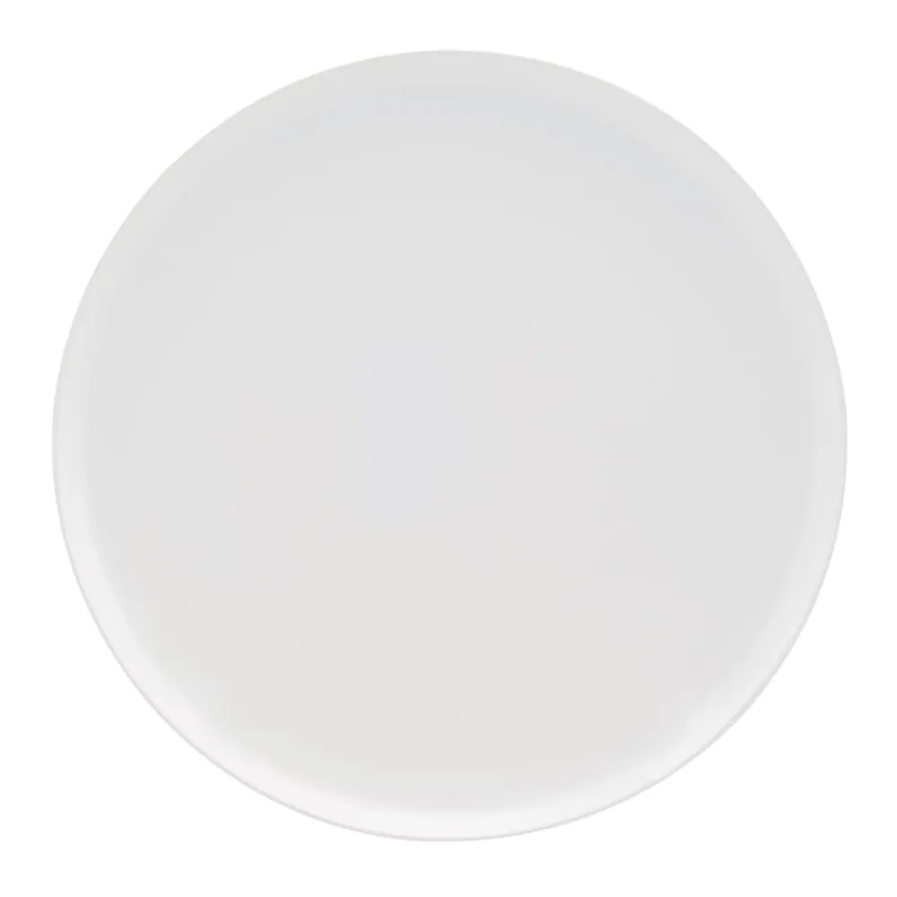 White Stoneware Dinner Plate