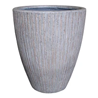 Bailey Fossil Bark Design Concrete Egg Shaped Planter, Large