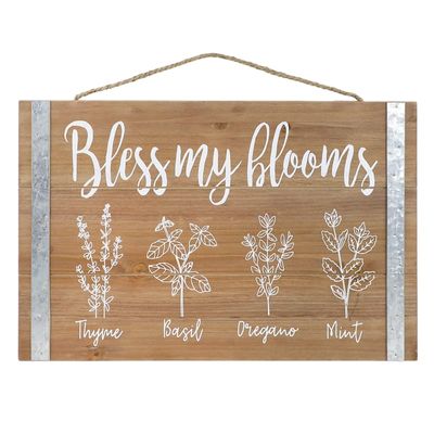 Bless My Blooms Garden Sign, 18"