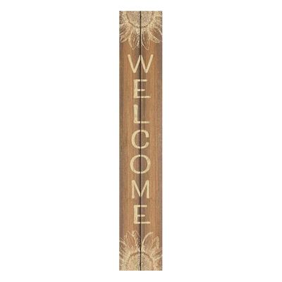 Welcome Sunflower Wall Sign, 6x36