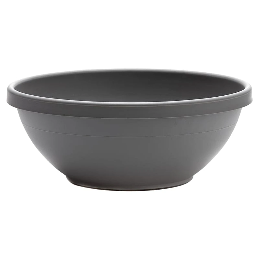 Charcoal Grey Terra Living Bowl Outdoor Planter, 14"