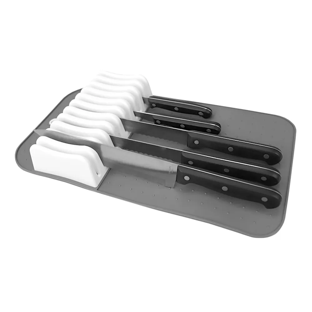 Grey Plastic Knife Holder, 8x15