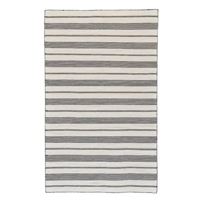 Ty Pennington Turquoise & Blue Striped Accent Rug with Tassels, 27x45