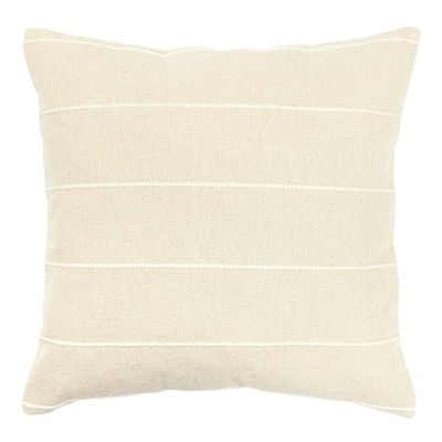 Jacey Ivory Striped Throw Pillow, 18"