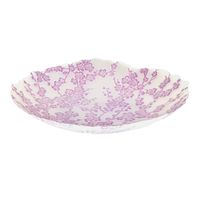 Lilac Floral Glass Bowl, 16"