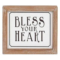 Bless Your Heart Wooden Wall Decor, 7x6