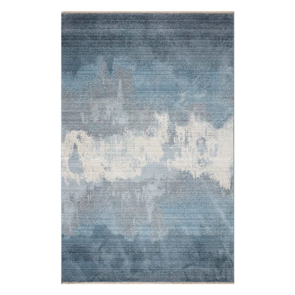 B763) Cypress Blue Ombre Area Rug