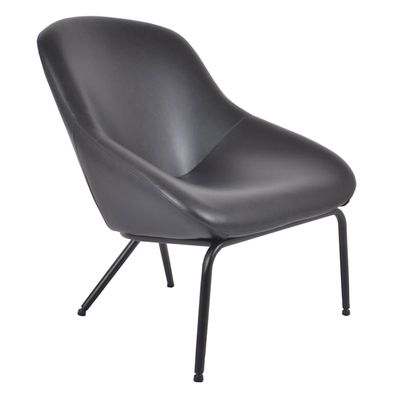 Black Faux L Armless Chair Kd